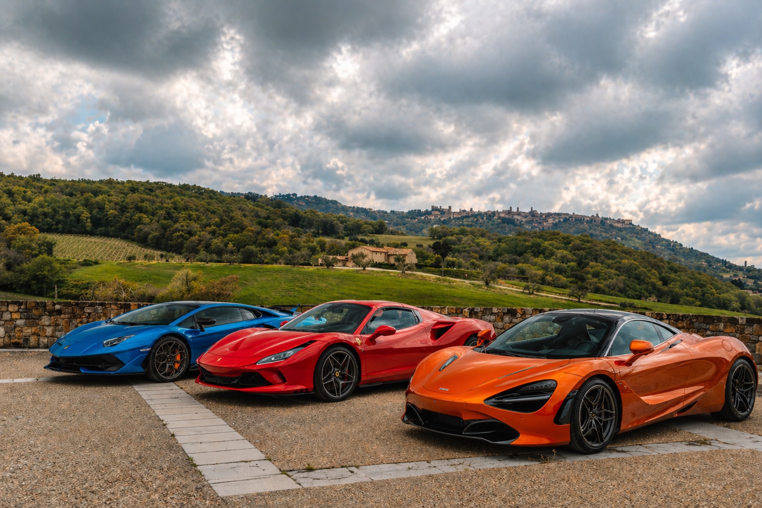 Ferrari and McLaren in Tuscany